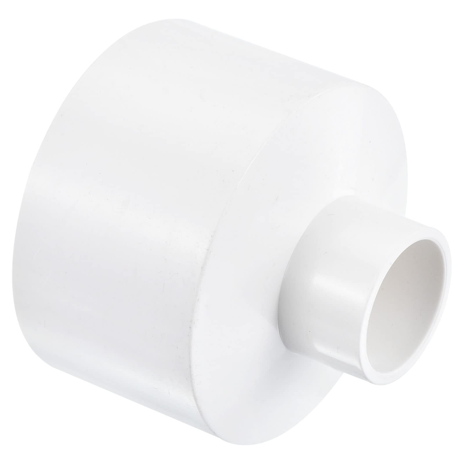 PATIKIL PVC Reducer Pipe Fitting 63mm to 25mm ID, Straight Coupling Adapter Connector, White