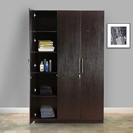 Hometown Mozart Particle Board 3 Door Wardrobe Standard Size