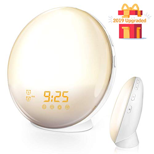Vandora Sunrise Alarm Clock, Digital LED Clock with 7 Color Switch and FM Radio for Bedrooms, Multiple Nature Sounds Sunset Simulation & Touch Control, Sleeping Mode & Snooze Function - Thumbnail 7
