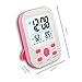 FAMICOZY Digital Alarm Clock for Girls Kids Teens,Desk Nightstand Clock with Crescendo Alarm,Repeating Snooze,Week 12/24h,Low Nightlight,Temperature Humidity,Stand or Wall Mount,Hot Pink