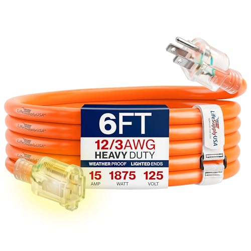 Outdoor/indoor Extension Cord 12/3 Gauge 3 Prong