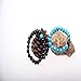 QSKS Couples His and Hers Bracelet Blue Turquoise&Black Agate Beads Distance Bracelet