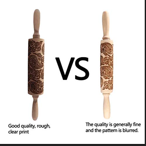 rolling pins embossed patterned rolling pin wood high-grade cookies pins Paisley