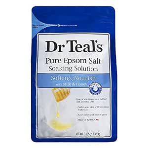 Dr.teal's Pure epsom salt soaking solution soften&nourish with Milk&Honey 3 lbs. (811068011972)