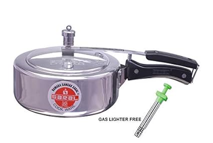 SARAL Aluminium 1.5 L Pressure Cooker with Inner Lid(Metallic)