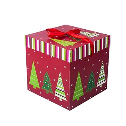 Red Ribbon Quality Christmas Eve Gift Box Large Xmas Present