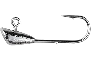 Trout Magnet Jig Heads - 1/64 oz - 25 Pack - Shad Dart Head Shape Hook with Lure Body Securing Barb - Balanced Jigs and Hooks for Trout, Crappie, Bass, Panfish - Freshwater Saltwater Fishing Gear