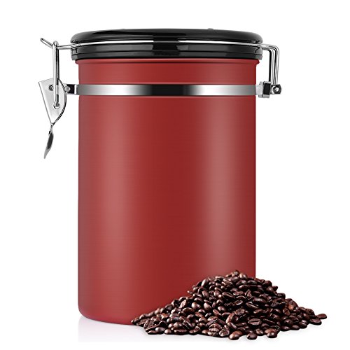 Airtight Coffee Container, Large Airtight Stainless Steel Kitchen Storage Canister WIth Date Setting（22 OZ） - Thumbnail 7