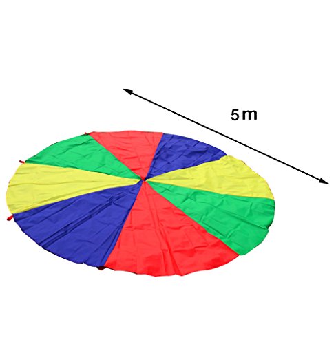 image for DYNWAVE Play Parachute for Kids 16ft with 15 Handles Game Toy for Kids