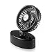 Desk USB Fan, Unique Mini Desk Oscillating Fan with Adjustable Switch, Super Quiet, 90 Degree Rotation&180 Levels Rotation, Perfect Small Personal Fan for Table & Outdoor with Strong Wind-Black