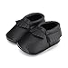 Binmer(TM) Baby Kids Tassel Soft Sole Leather Shoes Infant Boy Girl Toddler Shoes (0~6 Month, Black)
