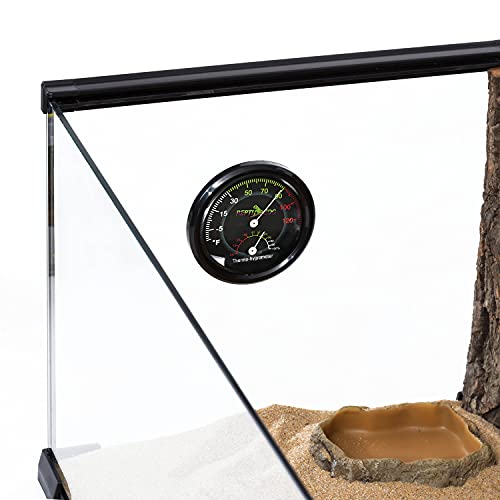REPTI ZOO Reptile Terrarium Thermometer Hygrometer Dual Gauges Pet