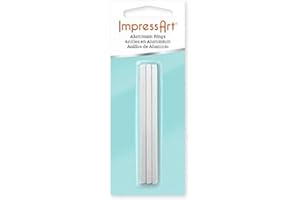 ImpressArt - Aluminum Wrap Ring Blanks for Metal Stamping Stylish Jewelry Making and DIY Crafts (1/8" x 3", Ring Sizes 8-10, Pack of 12)