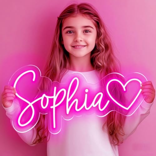 Personalised LED Neon Sign for Decorations Personalised Neon Written for Parties Birthdays Weddings Shops Bar Illuminated Sign LED Custom Lamp (25-152 cm)