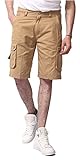 Lega Men's Loose Twill Cotton Cargo Shorts