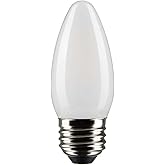 Satco S21833 3 Watt B11 LED Bulb, Frosted, Medium Base, 2700K, 250 Lumens, 120 Volt, 2-Pack