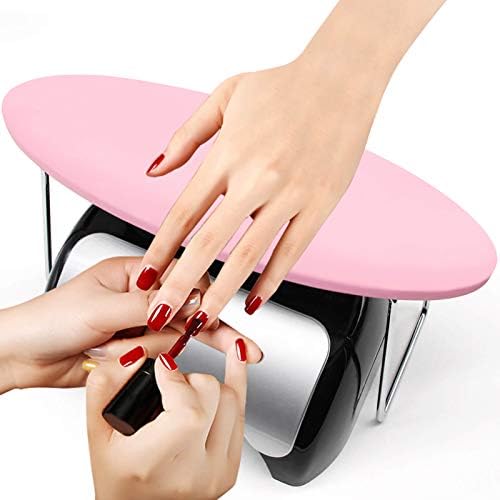 Hand Rest for Nails, Manicure Hand Pillow, Suitable for Nail Dryer Comfortable PU Leather (Pink)