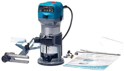 KATSU Compact Electric Palm Router 710W, Variable Speed Wood Trimmer with 1/4” & 3/8” Collets for Wood MDF and Laminate, 220-240V - Image 3