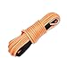Ucreative 1/4 Inch x 50 Feet 10,000LBs Synthetic Winch Line Cable Rope with Black Protecing Sleeve for ATV UTV (Orange)