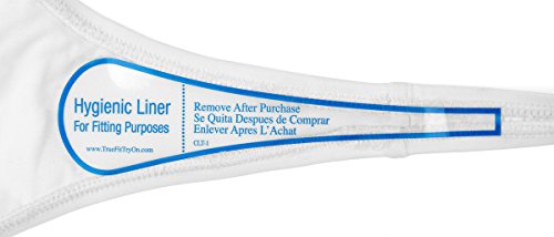 True Fit Try On Clear Tab and Hygienic Liner for Trying On Women's Swimsuit, Thong Style - Hygiene Product for Ladies Swimwear - 1000 Count, Clear - Thumbnail 2
