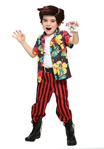 Ace Ventura Toddler Costume with Wig 4T Red