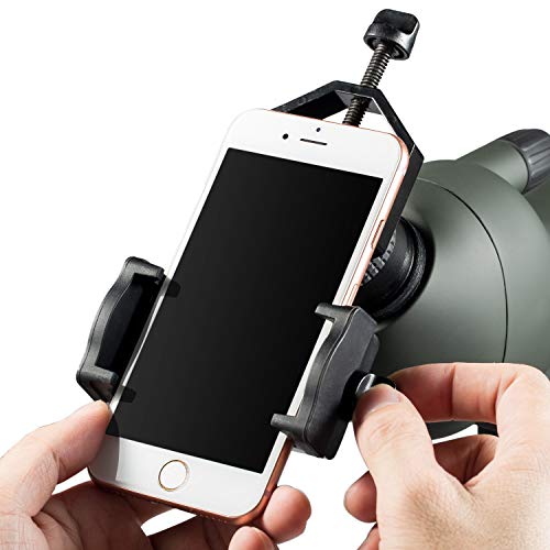 LAKWAR Cell Phone Mount for Scope 360°Rotatable Universal Cell Phone Adapter Mount Work with Binoculars, Microscope,Spotting Scope, and Astronomical Telescope, for iPhone, Samsung, LG, Sony Etc