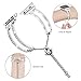 Wearlizer Womens Silver Compatible with Apple Watch Band 42mm 44mm iWatch SE Bling Jewelry U-Type Wristband Steel with Rhinestone Bangle Replacement Strap Metal Bracelet Chain Series 6 5 4 3 2 1