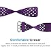 Maledan Bands Compatible with Fitbit Charge 3, Replacement Accessories Breathable Sport Band Wristbands with Air Holes for Charge 3 and Charge 3 SE, 3-Pack, Teal/Plum/Lavender, Large