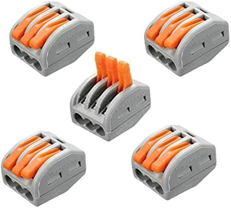 EbuyChX ZDM 2/3/5 Pins ET25 32A Spring Terminal Block Electric Cable Wire Conn GRAY GOOSE 3PIN