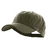 Mega Cap Low Profile Velcro Adjustable Cotton Twill Cap, Olive-One Size