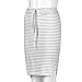 LTUI Casual Stripe Cotton Blend Knee-Length Art High Waist Summer Elastic Short Skirt,So Fashion (L)