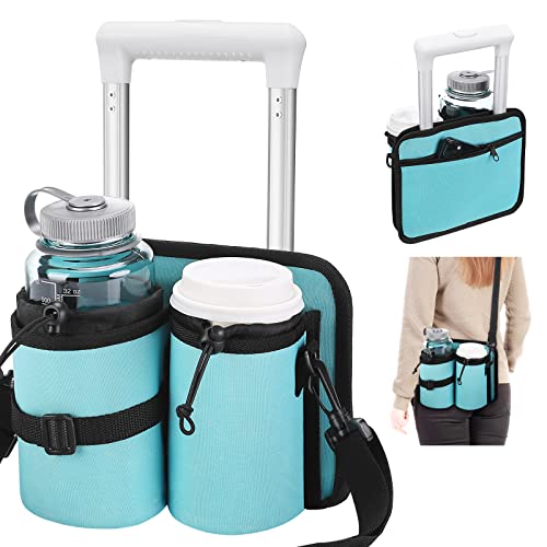Luggage Travel Cup Holder for Different Size Cup Bottle丨With Adjustable Shoulder Straps Insulation 丨Free Your Hands丨Airplane Suitcase Luggage Accessories