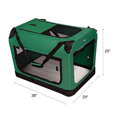 Veehoo Folding Soft Dog Crate, 3Door Pet Kennel for CrateTraining