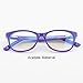 kirka Kids Blue Light Blocking Glasses, Anti Eye Strain Computer Glasses, UV Filter Blue Blocker Glasses for Boys Girls, Gaming Reading Glasses Non Prescription with Round Violet Glasses Frame