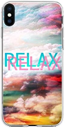 Case for iPhone Xs TPU & MUQR Flexible Gel Silicone Slim Drop Proof Protection Cover Compatible for iPhone Xs(10S) & X(10) & Relax Quotes
