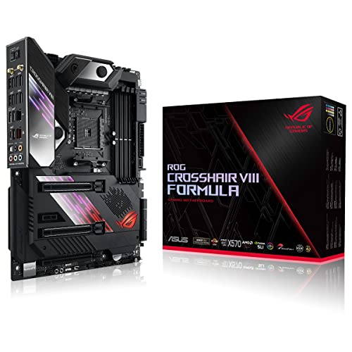 Asus Carte Mère Gaming Rog Crosshair VIII Amd X570 Atx (Pcie 4.0, 16 Phases D'Alimentation Dr.Mos, Optimem III, Wi-Fi 6 (802.11Ax), Lan 5 Gb/S, Usb 3.2, Sata, M.2, Asus Node, Aura Sync Rgb)