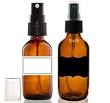 (2) Small Glass Spray Bottles, Glass Amber 2 Oz