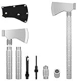 IUNIO Camping Axe Multi-Tool Hatchet Survival Kit 17 inch Folding Portable Camp Ax for Outdoor Hiking Backpacking Hunting Emergency