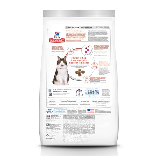 HILL’S SCIENCE DIET ADULT 1-6 PERFECT DIGESTION DRY CAT FOOD, CHICKEN, BARLEY, & WHOLE OATS, 3.5 LB. BAG