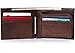 Mens Leather Wallet Zipper Coin Purse 6 Card Slots 3 More Pockets 2 Bill Section Antique Brown