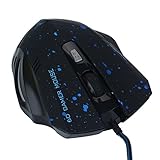 niceEshop 6 Buttons 2000 DPI Wired Gaming Mouse LED Optical Game Mice(Blue Dotted)