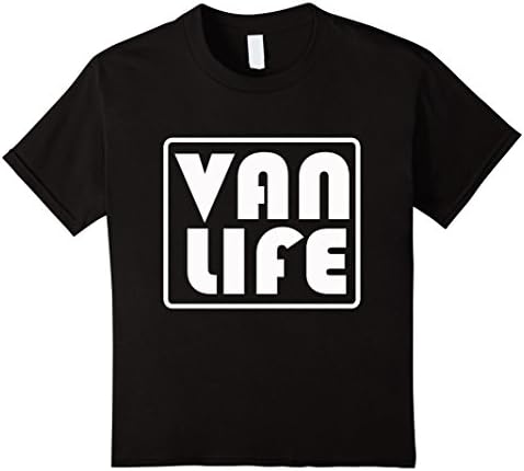 Kids VAN LIFE OFFICAL BRAND PROMO VINTAGE LOGO T-SHIRT 6 Black