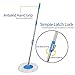 Hapinnex 360° Spin Magic Mop & Bucket Floor Cleaning System - Easy Stainless Steel Dryer Basket with 2 Washable Microfiber Mop Heads Refill