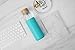 Veegoal 18 Oz Borosilicate Glass Water Bottle with Bamboo Lid and Protective Sleeve-Bpa Free (Teal)