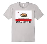 Men's Souvenir Sacramento California T-Shirt Large Silver