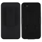 MYBAT BB10HBHOLSFTBL51NP Shell Holster Combo Case for Samsung Galaxy with Kick-Stand and Belt Clip for BlackBerry Z10 - Retail Packaging - Black