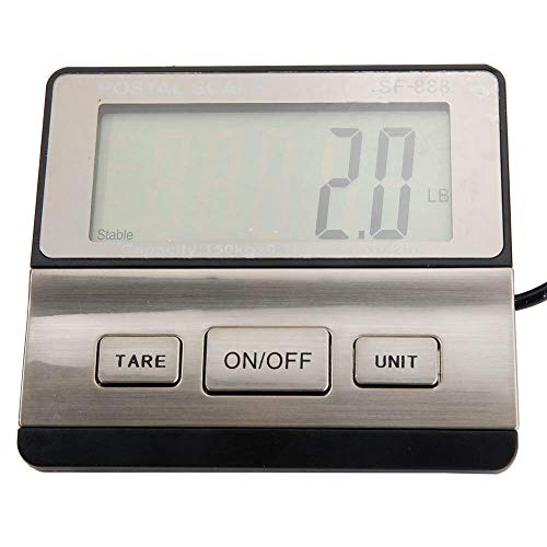 200KG 440lb Industrial Digital Postal Scale, MOCCO Heavy Duty Stainless Steel Large Platform with Weighing Indicator Powered by Batteries or AC Adapter for UPS USPS Floor Bench Office Weight - Thumbnail 3
