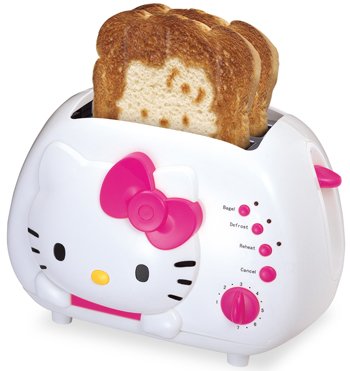 Click Here to See More Images Hello Kitty KT5211 2-Slice Wide Slot Toaster with Cool Touch Exterior