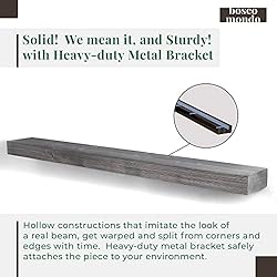 BoscoMondo 54 Inch Fireplace Mantel - Solid Rustic