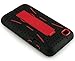 Bastex Heavy Duty Hybrid Case for Touch 4, 4th Generation iPod Touch - Black Silicone / Red Hard Shell with Kickstand